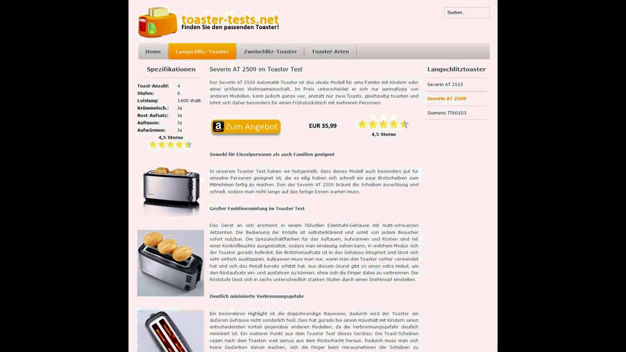 Im Toaster Test: Langschlitztoaster
