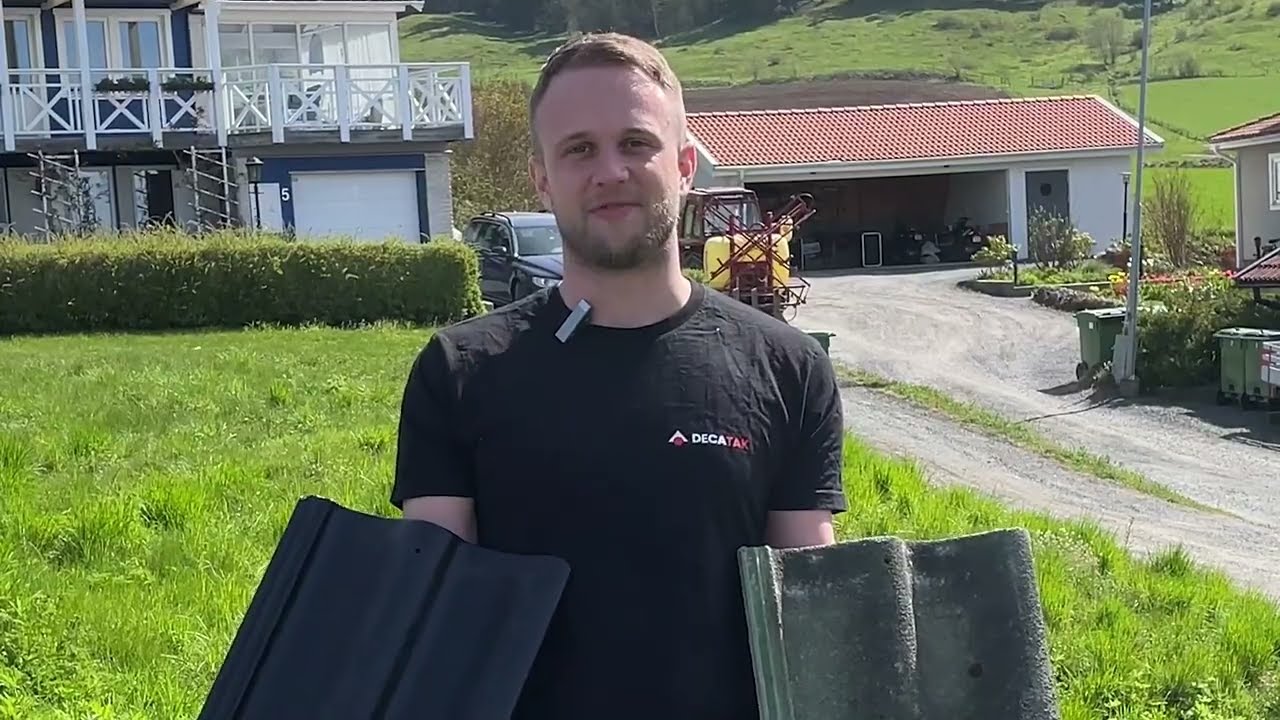Målning och vaxbehandling av betongpannor