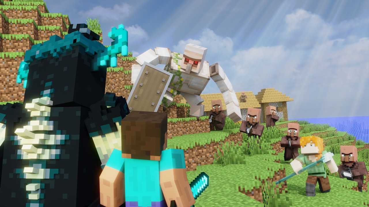 The Villagers VS The Warden! - Alex And Steve Life (Minecraft Animation)