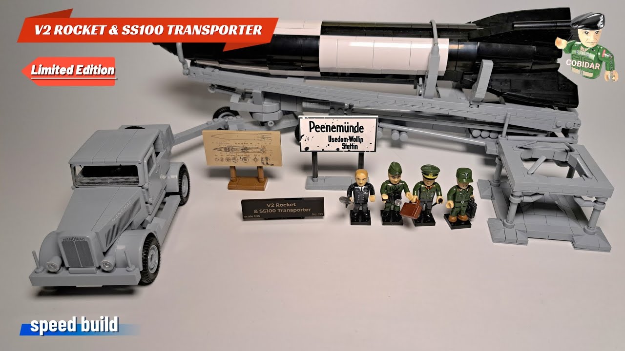 V2 ROCKET & SS100 TRANSPORTER- Limited Edition- COBI 3119 ( speed build)