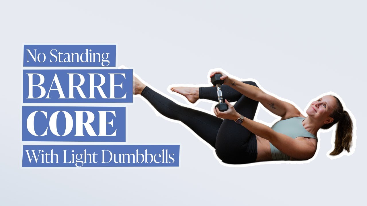 10-Minute Barre Core No Standing with Light Dumbbells | New Year Better Me (Week 4, Support Day)