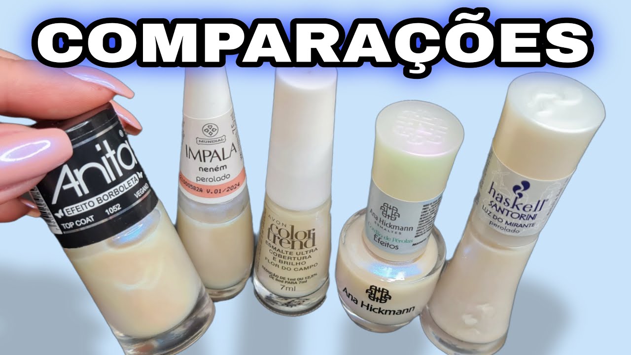 COMPARAÇÕES COM O TOP COAT EFEITO BORBOLETA DA ANITA ESMALTES