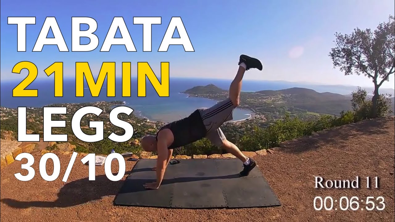 Tabata legs workout 21 min / 30/10 / Interval training motivation