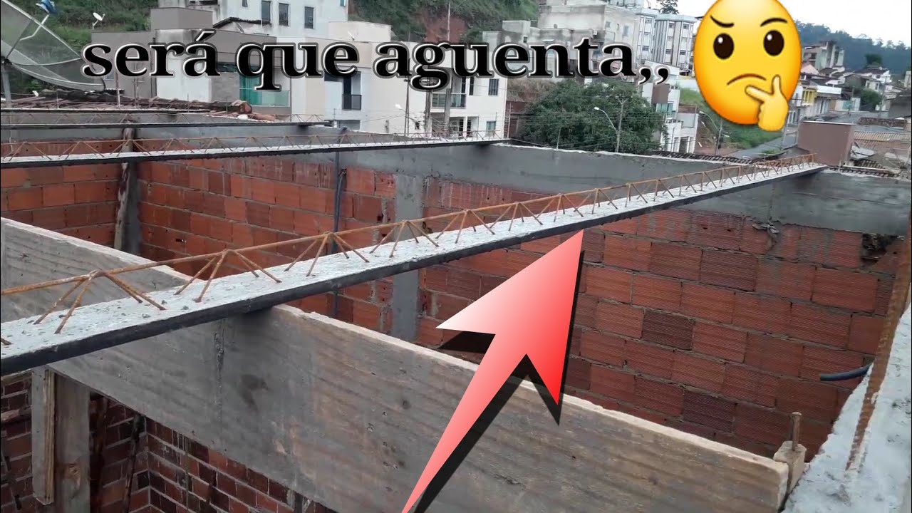 vigas de lage com 7 metros de comprimento cem sinta no meio,,serar que aguenta?🤔