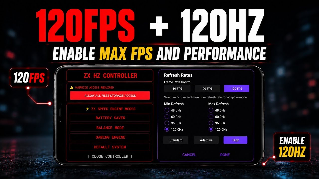 😱 Я принудительно включил 120 FPS + 120 Гц на своем Android без root-прав&hellip; БЕЗУМНО плавная игра! 🔥
