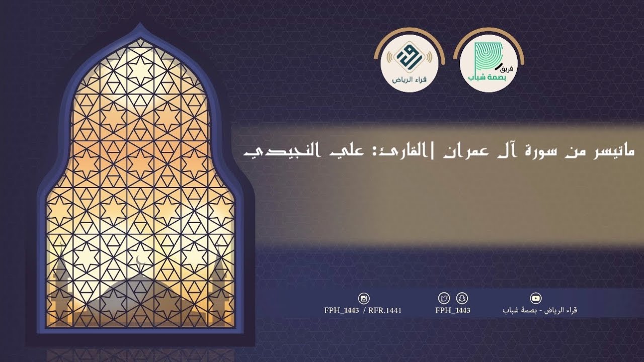 ما تيسر من سورة آل عمران | القارئ: علي النجيدي