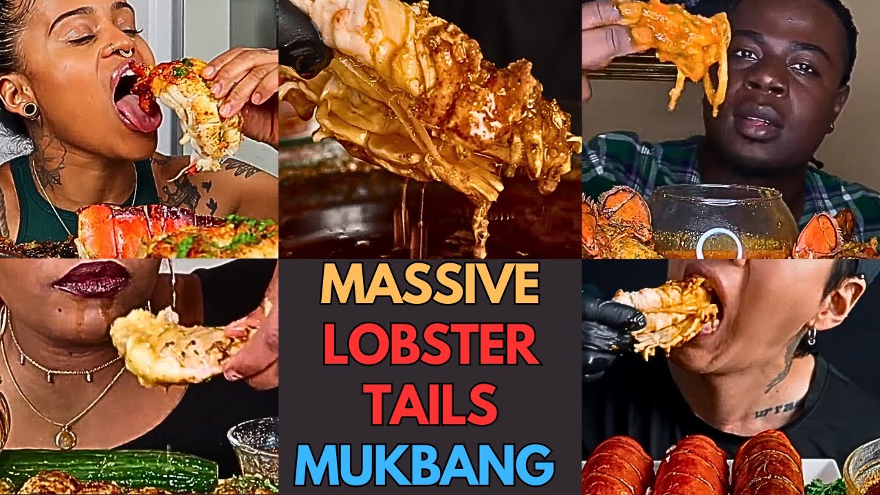 🌊🦞🍤 HUGE Lobster Tails ASMR Mukbang! Seafood Boil Feast | MUKBANG COMPILATION🌶️🔥😋