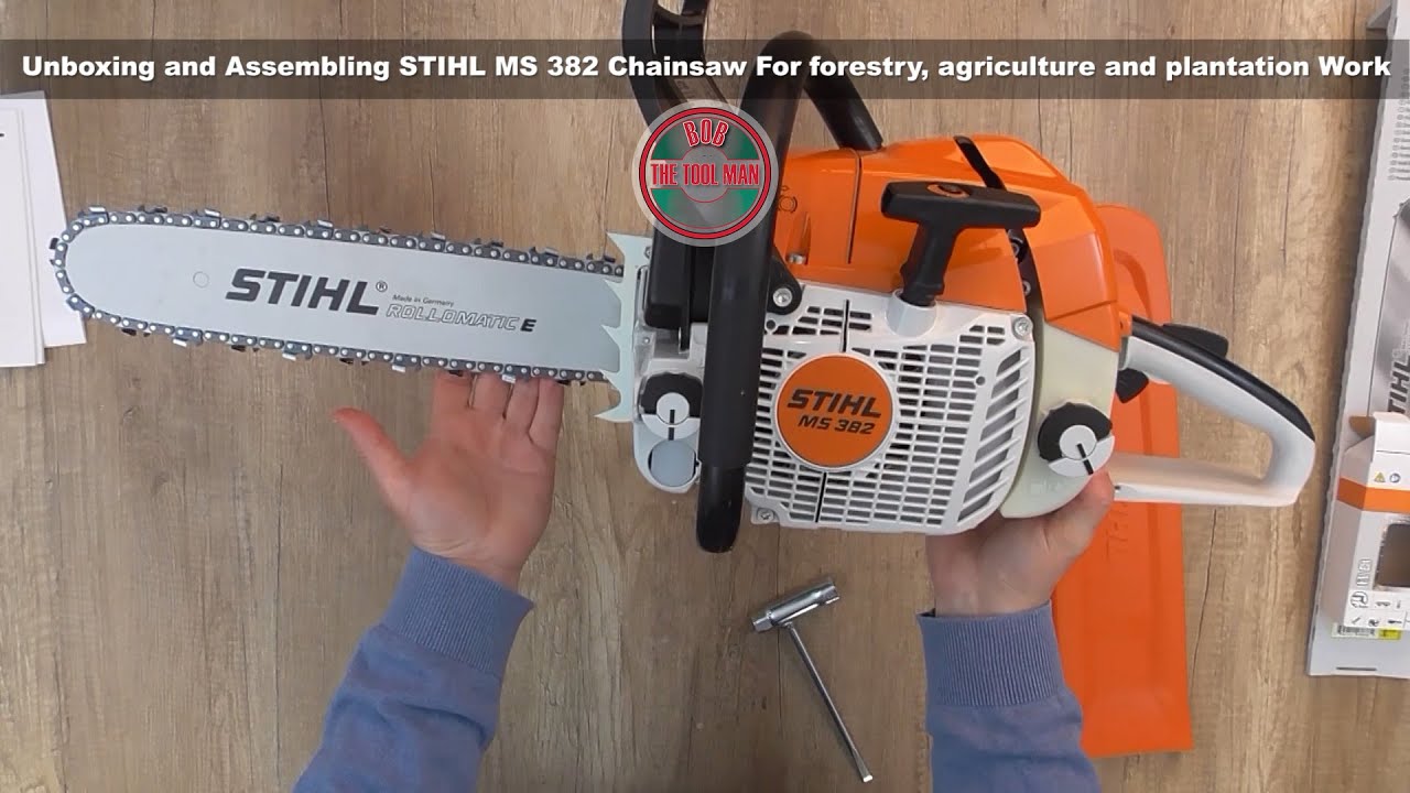Unboxing and Assembling STIHL MS 382 Chainsaw For forestry and agriculture  - Bob The Tool Man