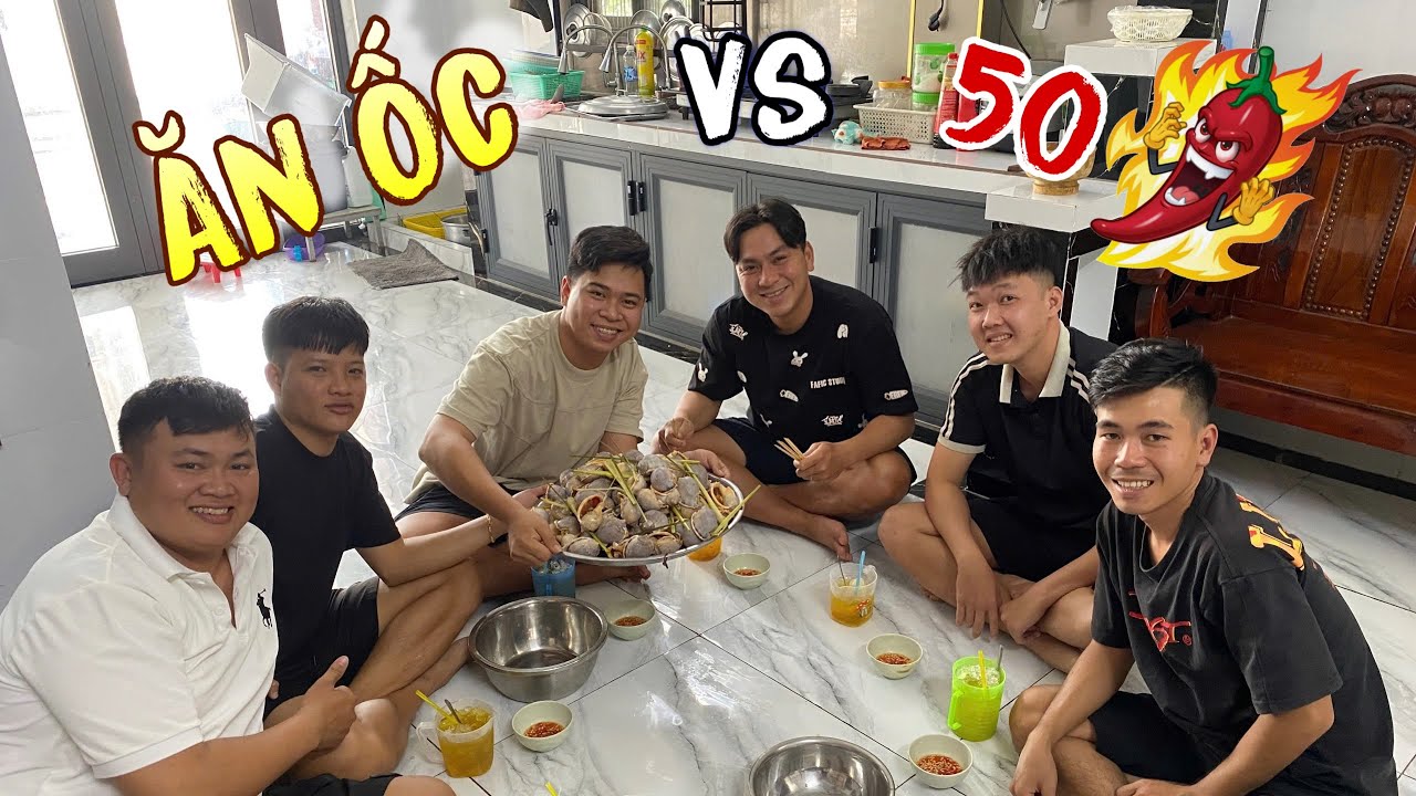 Ốc Tỏi Siêu To Luộc Sả Chấm Cùng Nước Chấm Siêu cay 50 Trái Ớt