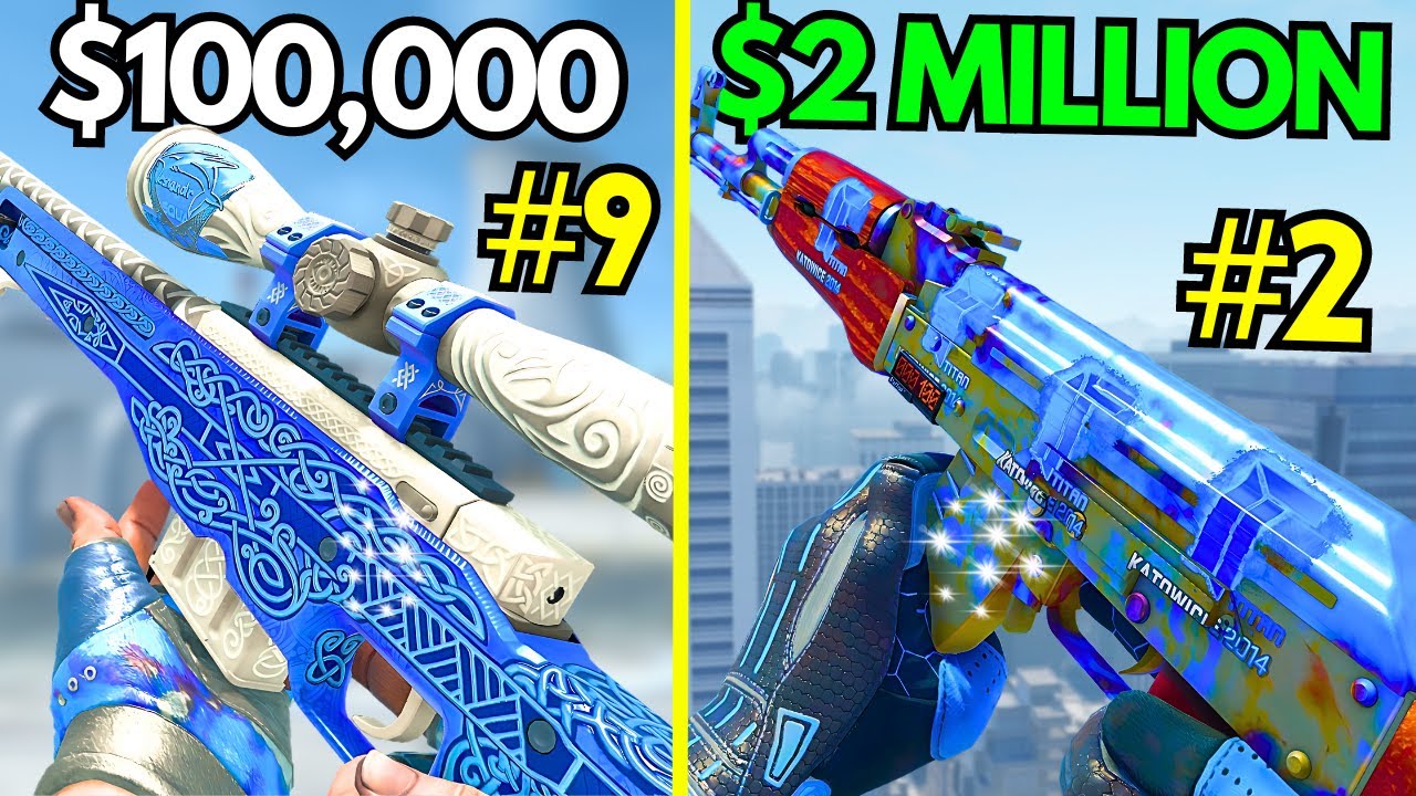The MOST EXPENSIVE CS2 SKINS in 2024 ($3,000,000 KNIFE & AK-47 BLUE GEM)