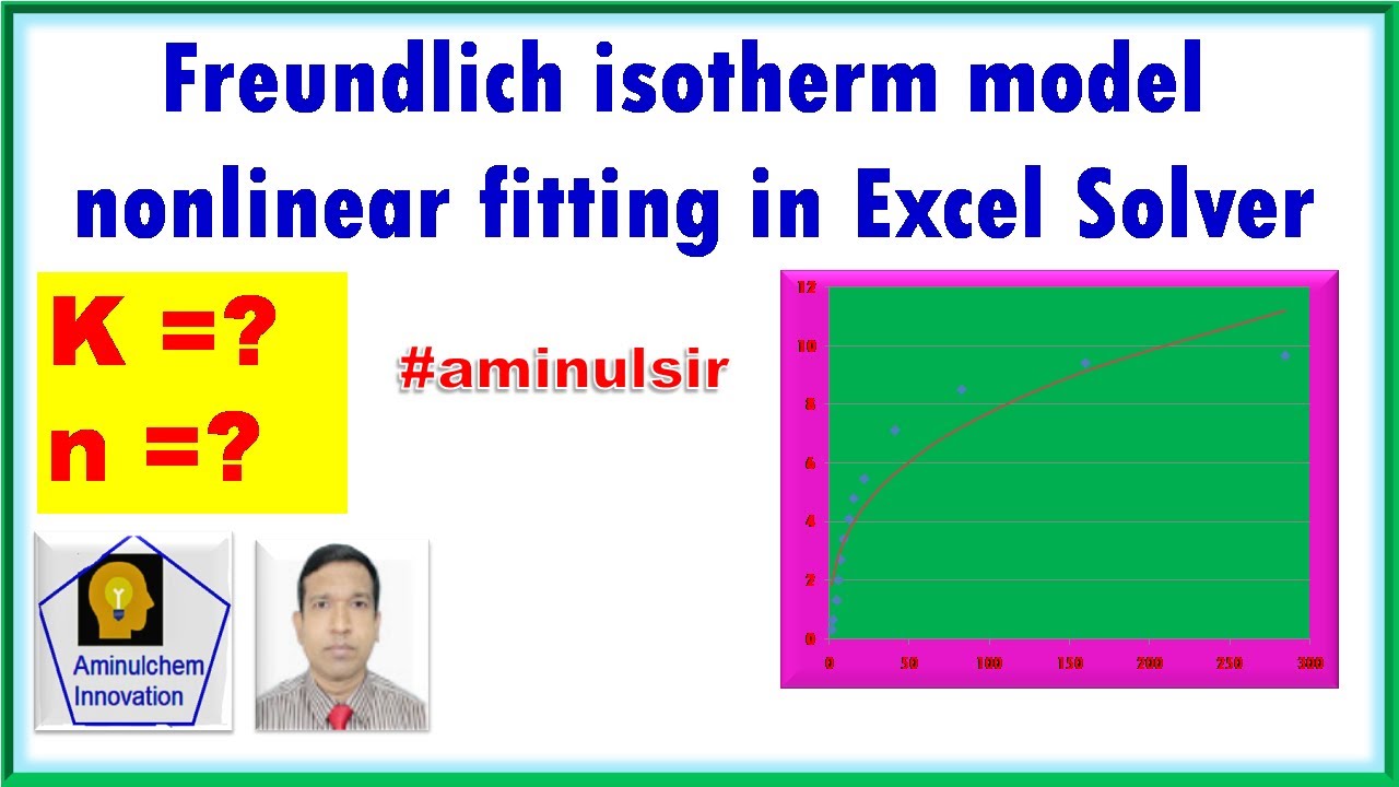 Freundlich isotherm model fitting in MS Excel SOLVER