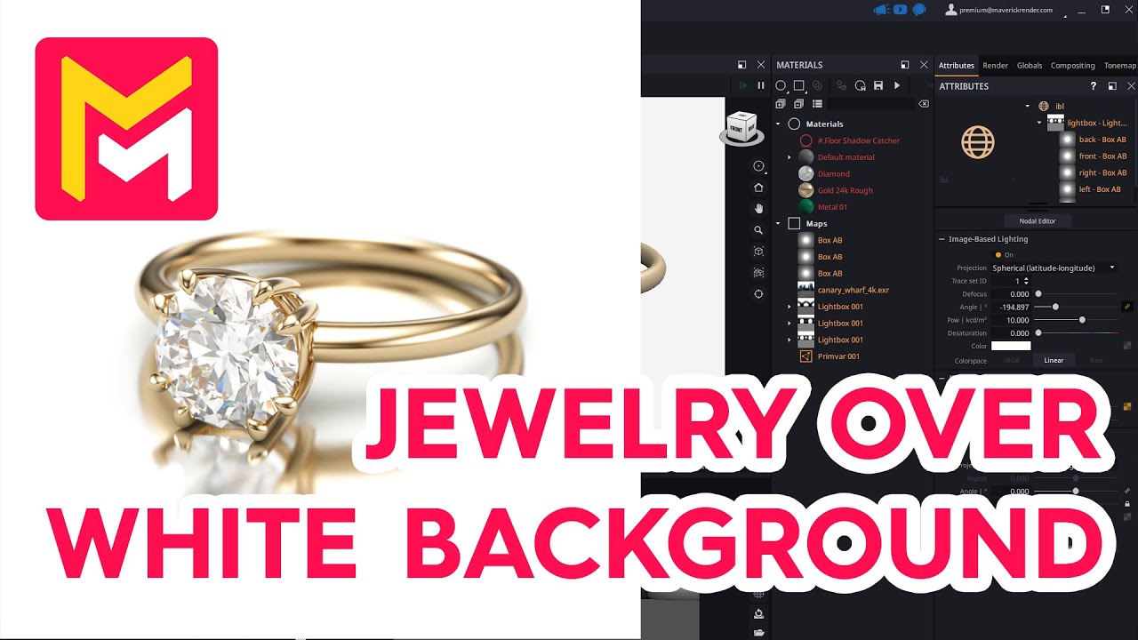 MAVERICK RENDER: 31 JEWELRY OVER PERFECT WHITE BACKGROUND