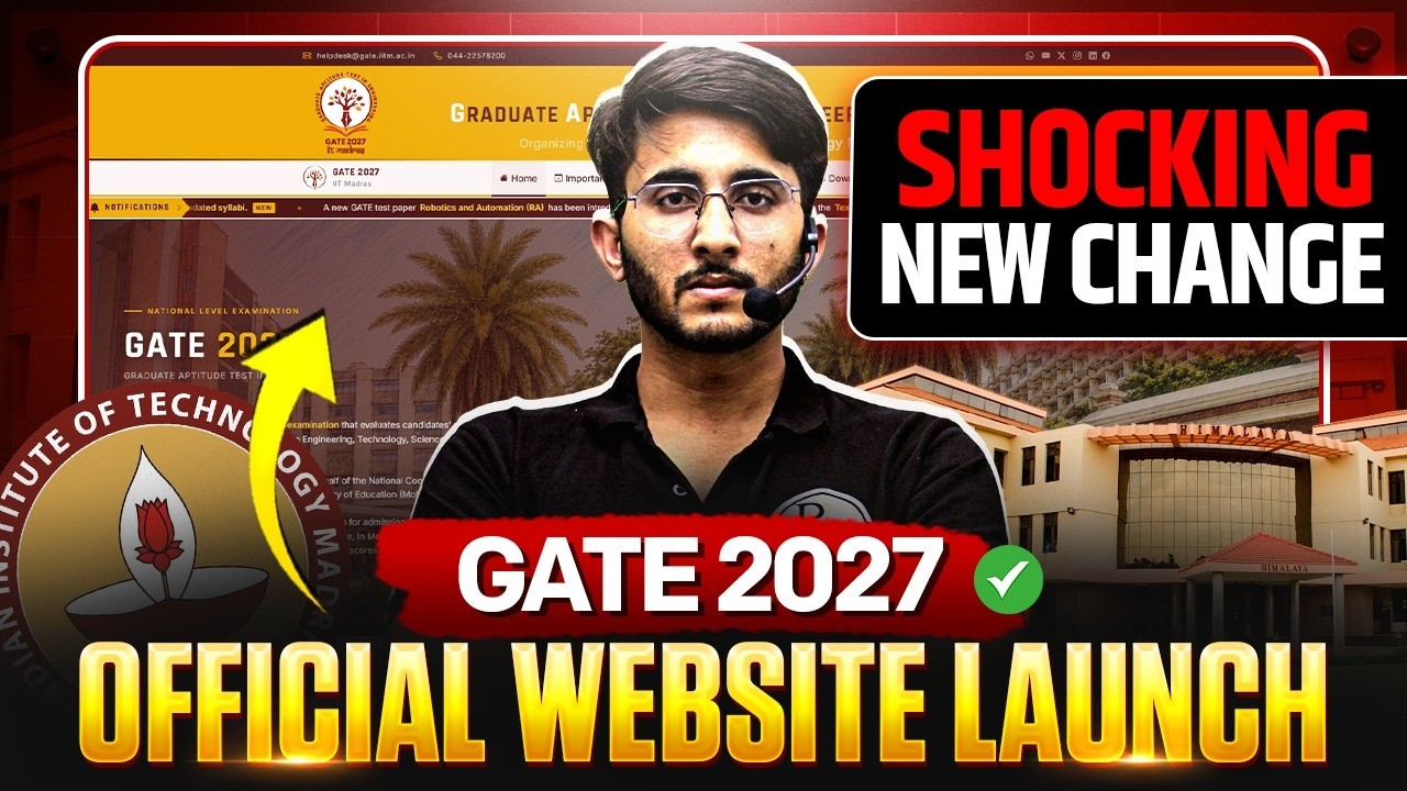 GATE 2027 Website Launch | New Changes | Website Link | Complete Details