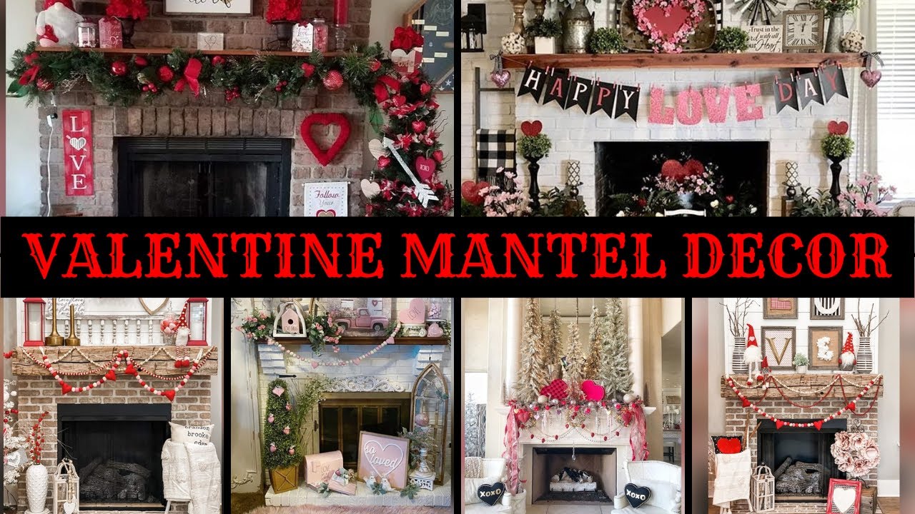 🎀100+ Heartful Valentine Mantel Decoration Ideas 2025 🌸 DIY Valentine's Fireplace Decor Ideas