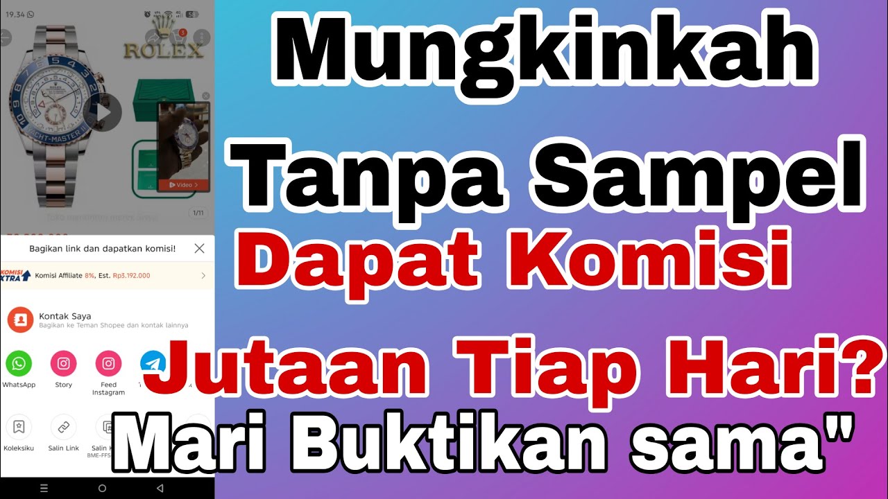 Cara Dapat Komisi 9 Juta Tanpa Harus Punya Sampelnya