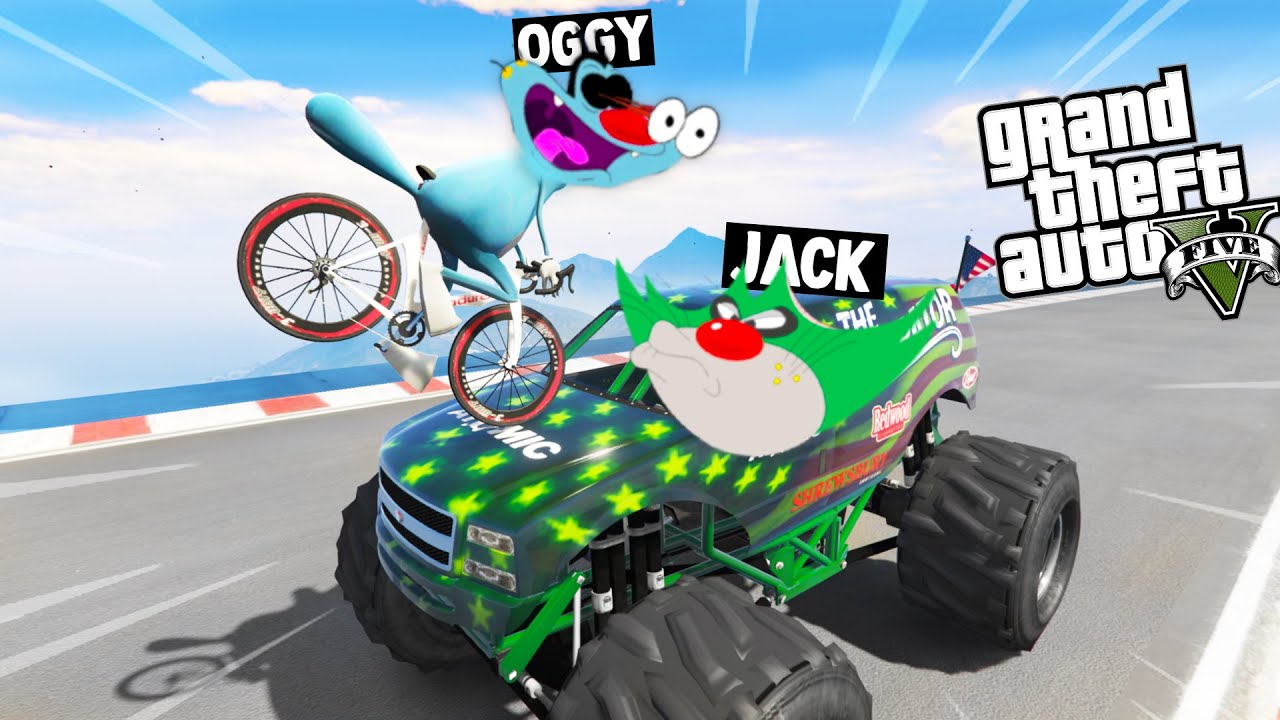 OGGY And JACK FACE TO FACE IN A FUNNY MAP (GTA 5 Funny Moments)