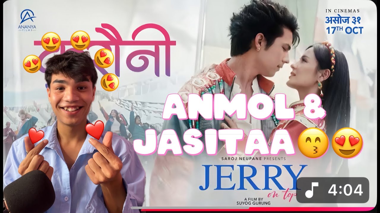 Kurauni -Jerry On Top - New Nepali movie song Reaction video | Anmol kc, jasita gurung 