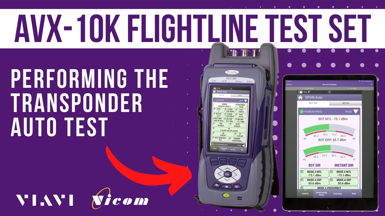 AVX-10K Training - Performing the Transponder Auto Test