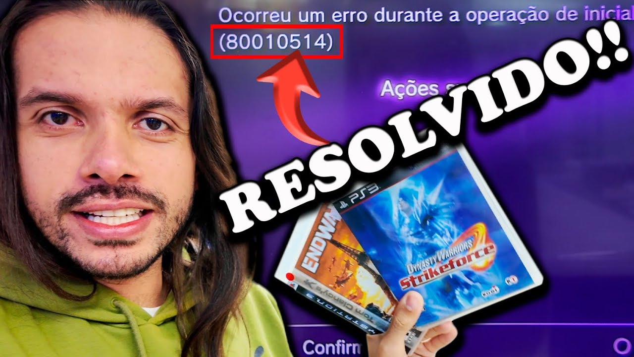 ​✅​[RESOLVIDO] ⚠️ERRO 80010514 🎮​ PS3 PLAYSTATION 3