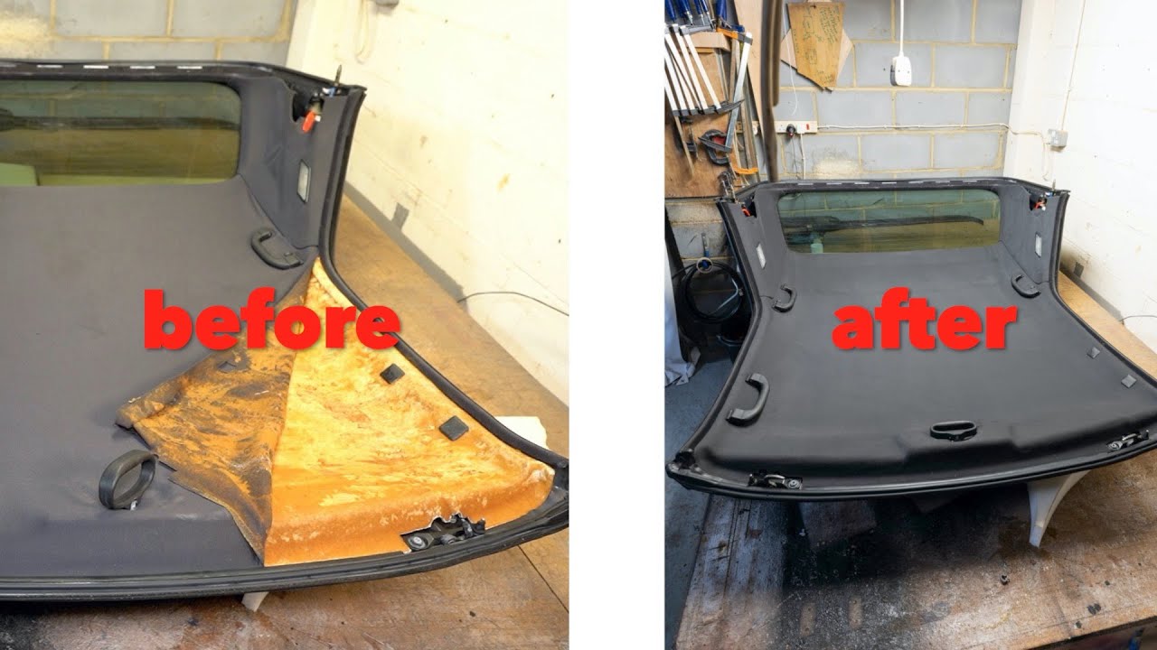 BMW E36 convertible. Episode 1. Removable hardtop headliner replacement