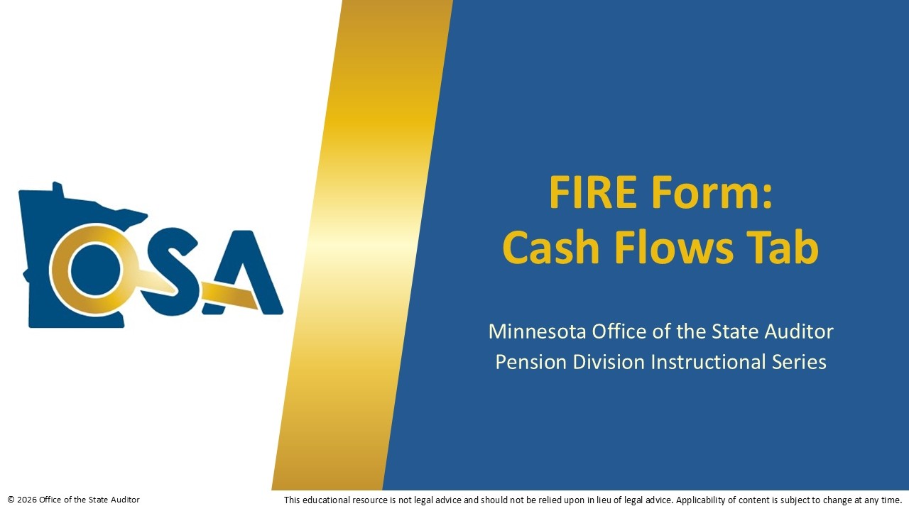 The FIRE Form: Cash Flows Tab