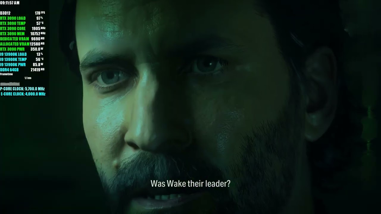RTX 3090 | 13900K | Alan Wake 2 4k DLSS 4.5 Ultra Performance Path Tracing FG x4