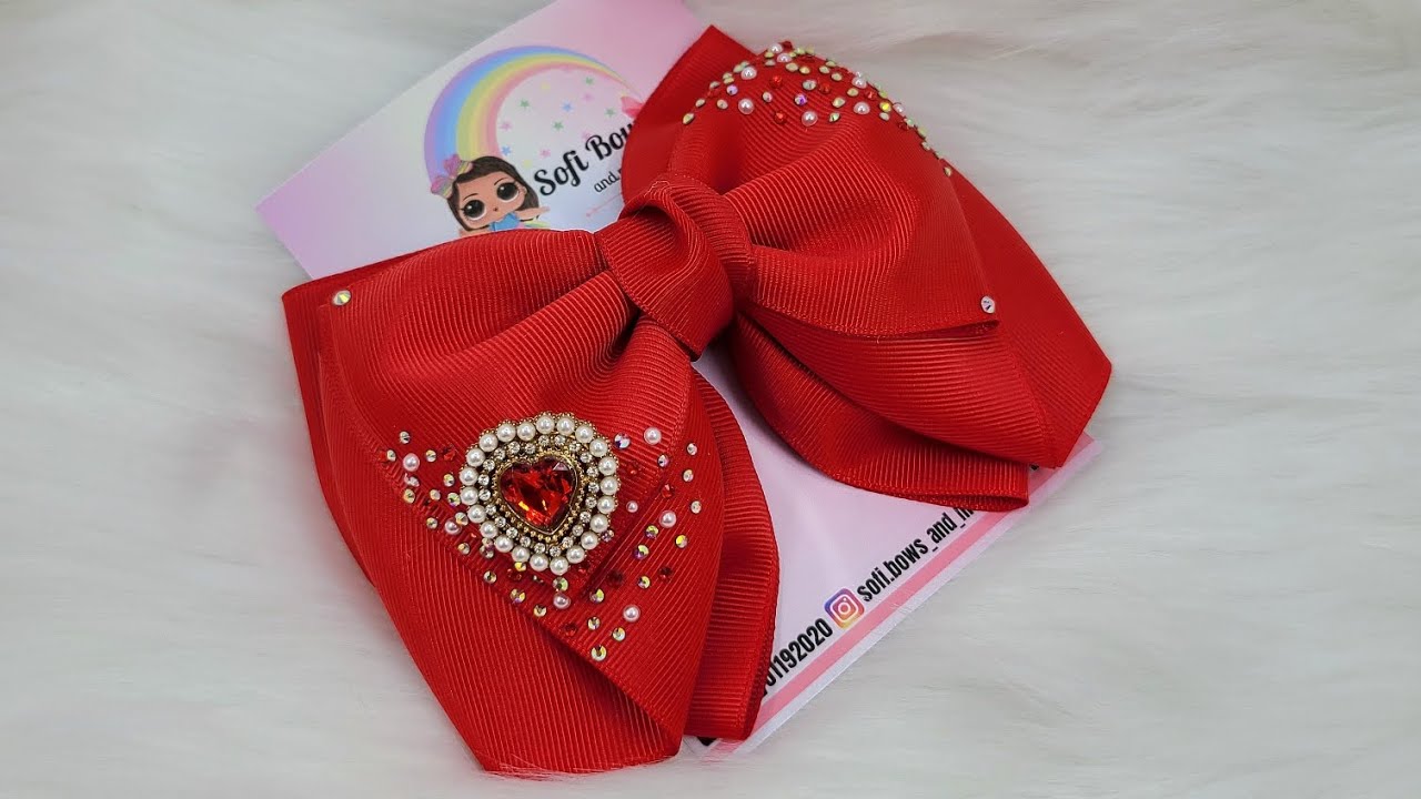 Moño Fácil de hacer con listón grosgrain de 7.5 cm o 3