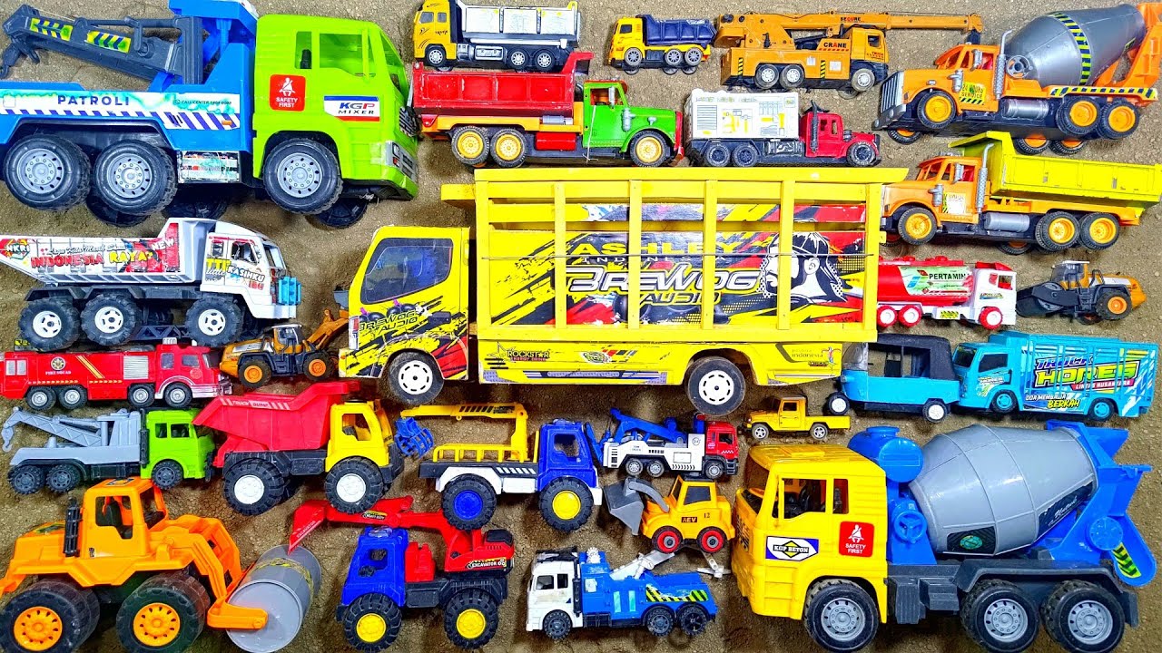 Mobil Mobilan Truk Oleng Besar, Truk Molen Besar, Derek Besar, Pemadam Kebakaran, Truk Crane