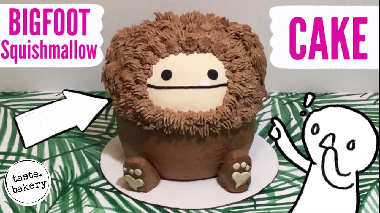 4 STEPS How to Make a BIGFOOT SQUISHMALLOW CAKE for Beginners | Birthday Cake | Benny Brina Zaylee