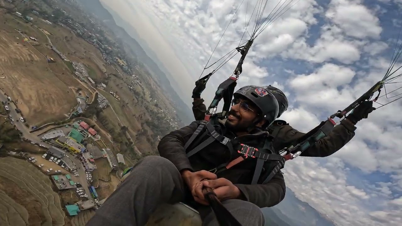 Landing At Bir Paragliding site