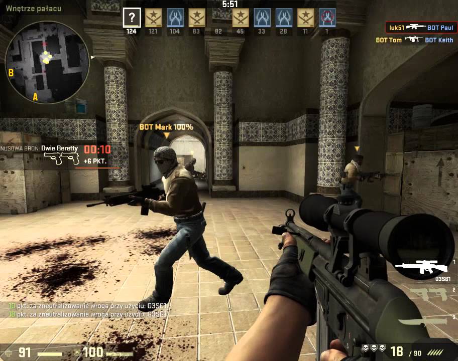 Let's play Counter-Strike trening z botami mapa dust #8