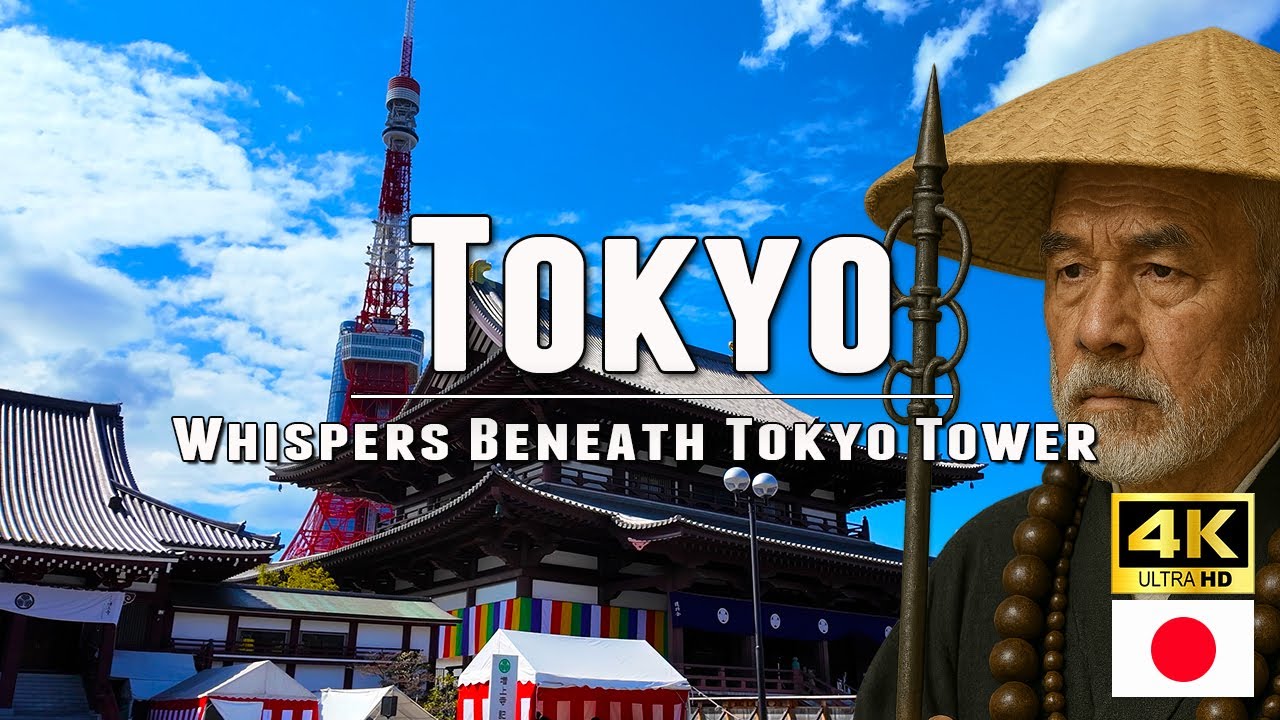 Zojoji Temple, Tokyo - Where Ancient Silence Meets Tokyo Tower | Japan Walking Tour 【4K UHD】