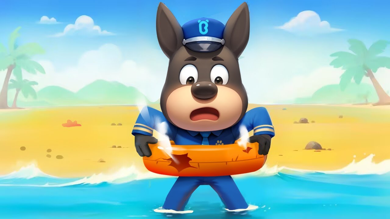 Aro Salvavidas para la Seguridad en el Mar 🛟 Dibujos Animados 🔍Sheriff Labrador en Español