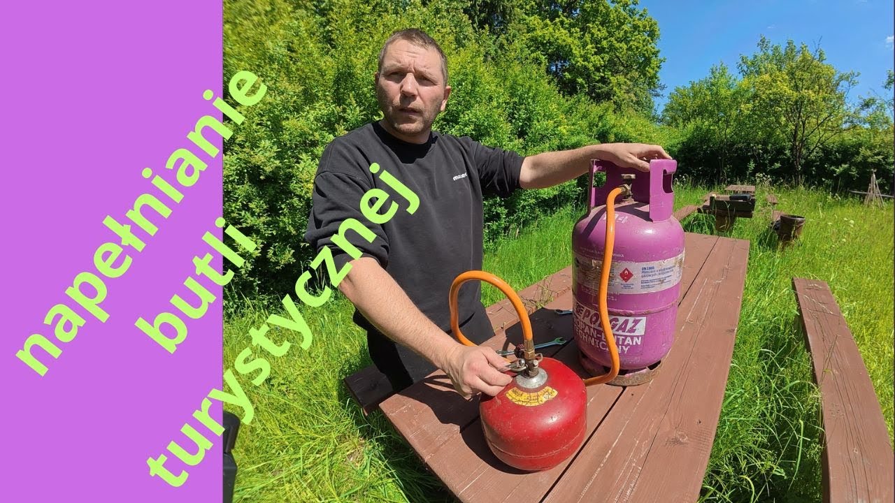 Przelewanie gazu do butli turystycznej 2kg