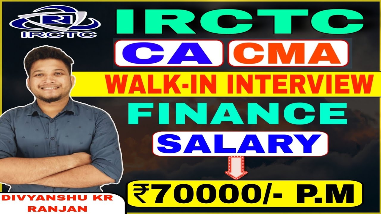 IRCTC recruitment 2023 | CA/CMA | Finance | Walk in-interview |#govtjobs #financejobs2023