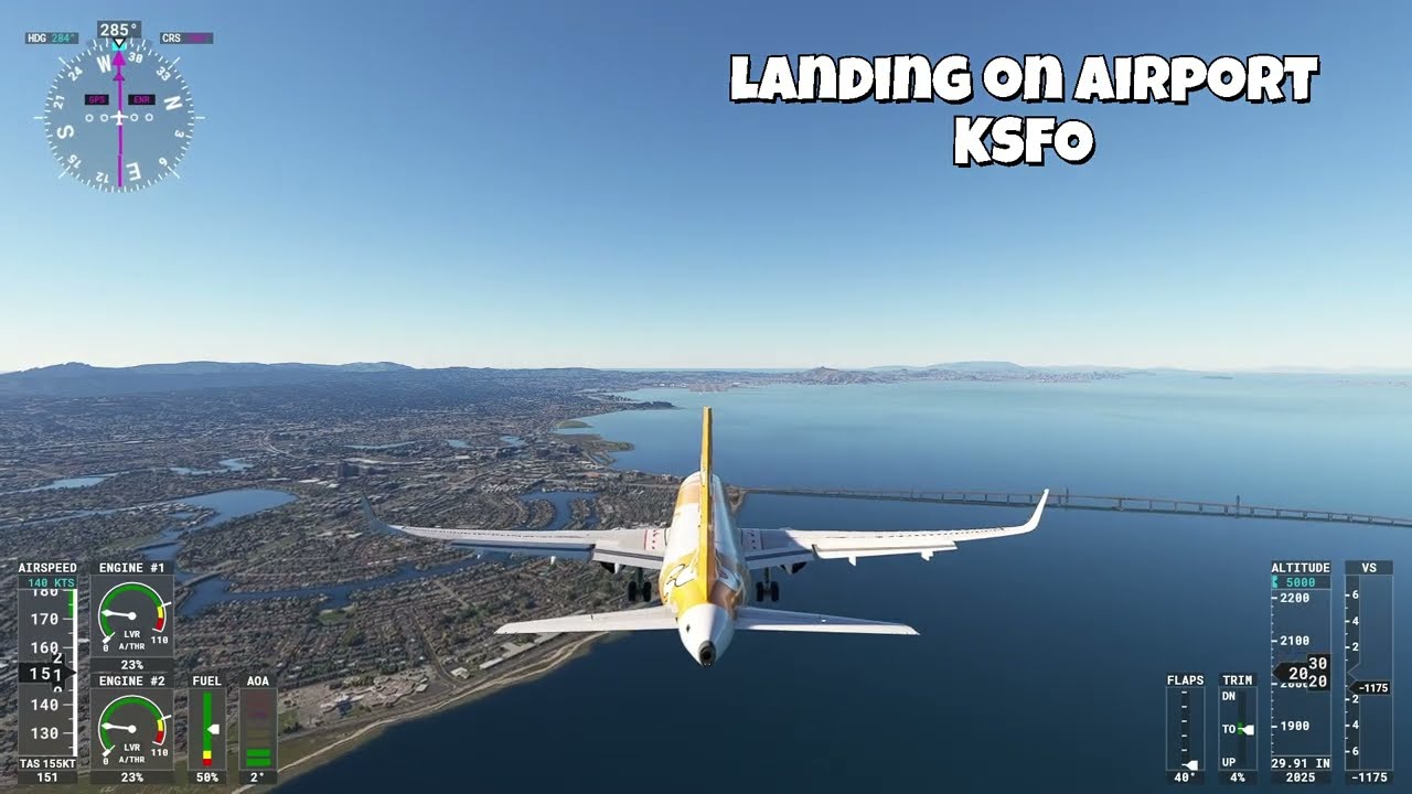 landing on airport KSFO