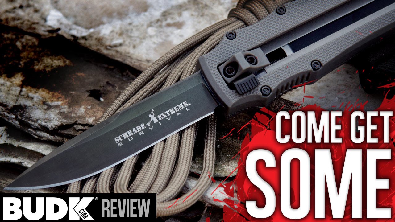 Schrade OTF Assisted Opening Pocket Knife Spear Point
