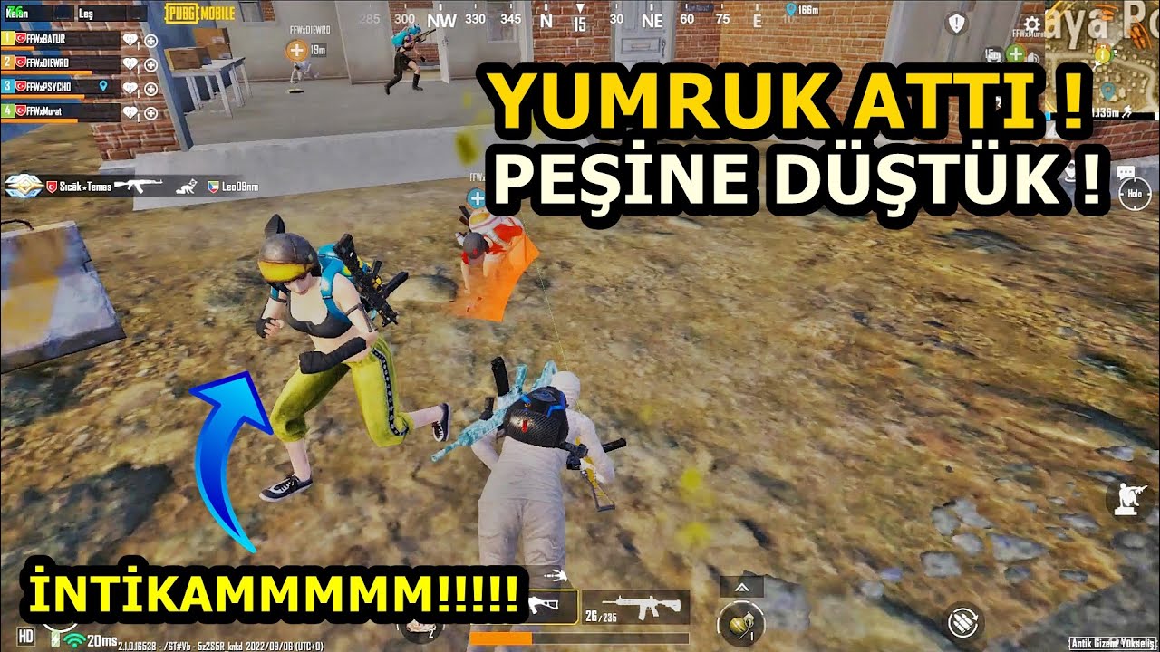 YUMRUK ATARAK HAYATININ HATASINI YAPAN ADAM :)  EFSANE İNTİKAM PUBG MOBİLE