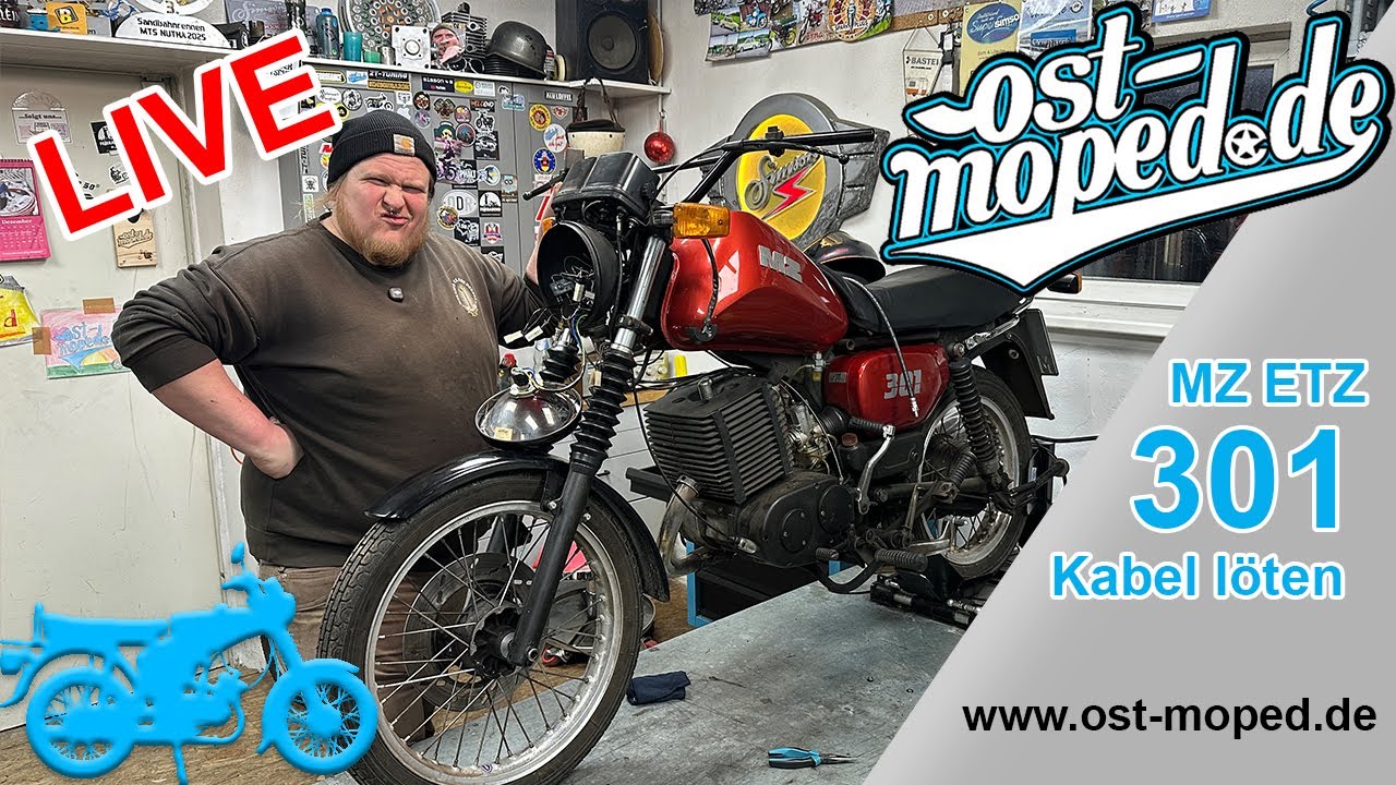 Livestream - Tommaselli Lenker Kabel verlängern ETZ 301 - ost-moped.de
