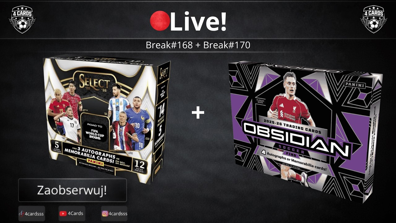 LIVE BREAK #168+#170⚽|Panini Select Road To World Cup 2026 + Panini Obsidian 25/26