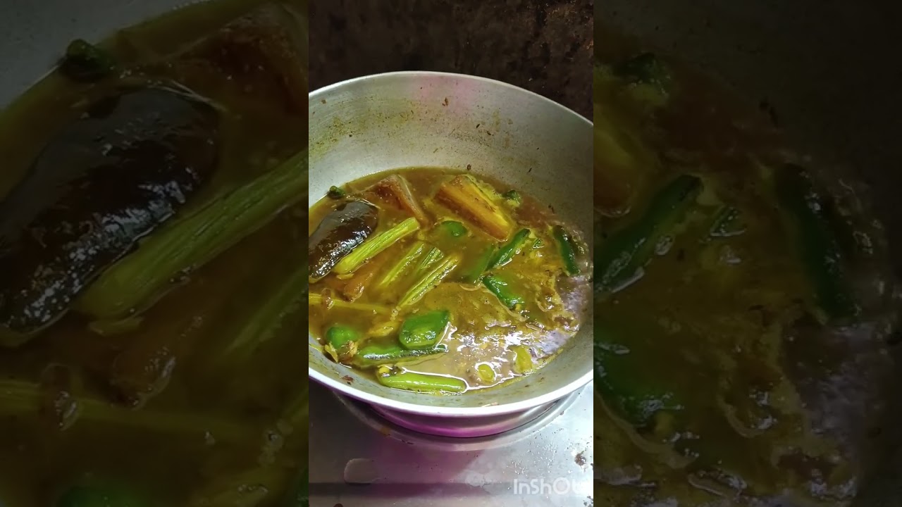 সিম বেগুন ও ডাটা সর্ষে পোস্ত দিয়ে একটি তরকারি বানালাম। ❤️❤️❤️❤️❤️.