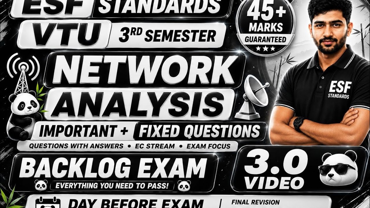 Network Analysis |Important & Fixed Questions |2.o Video | BEC304 | #networkanalysis #easysixtyfour