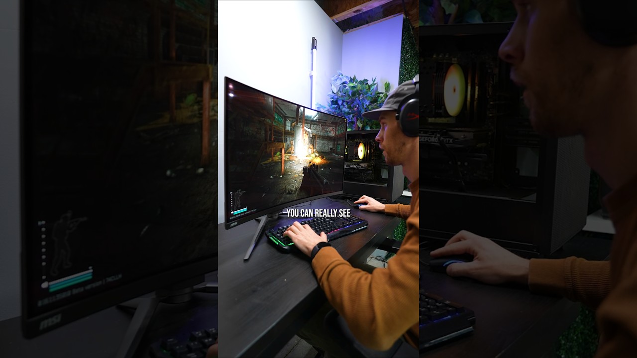 Возможно, это действительно ЛУЧШИЙ игровой монитор 🔥 (MSI CURX321) #MSI #MSIGaming #oled #blended...