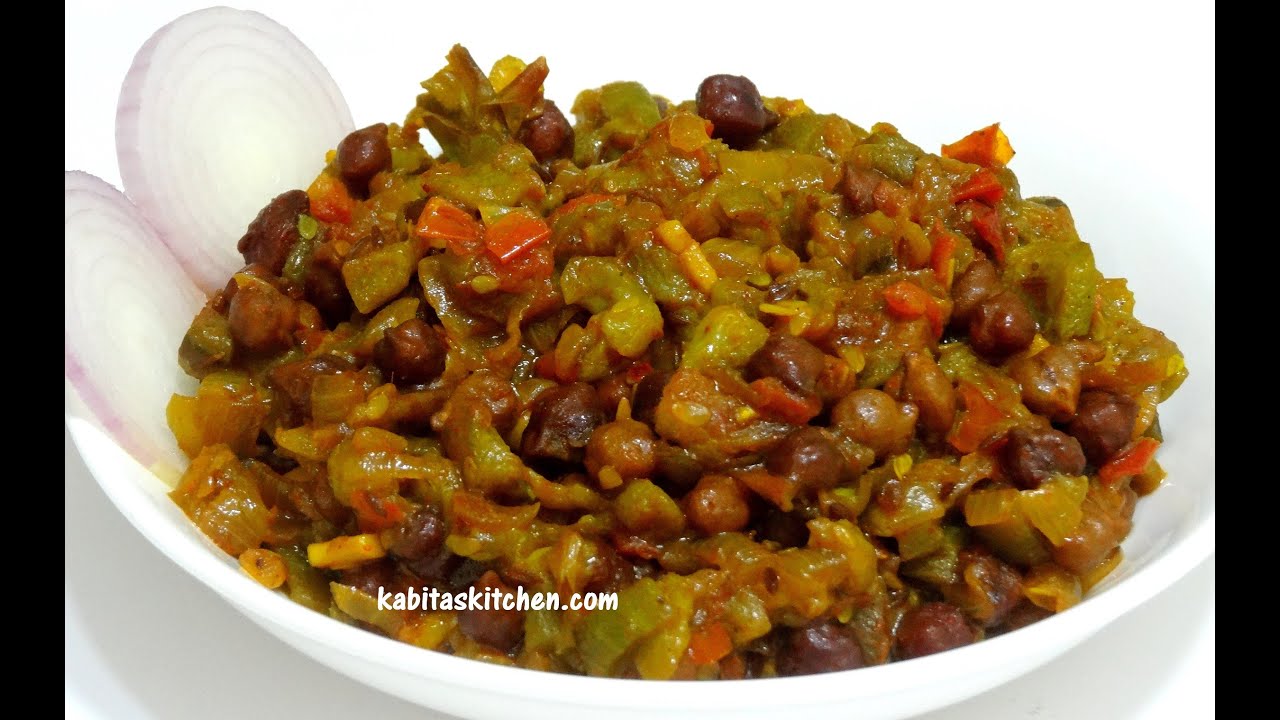 Sponge Gourd recipe-Nenua Chana ki Sabzi-Sponge Gourd with Bengal gram Recipe