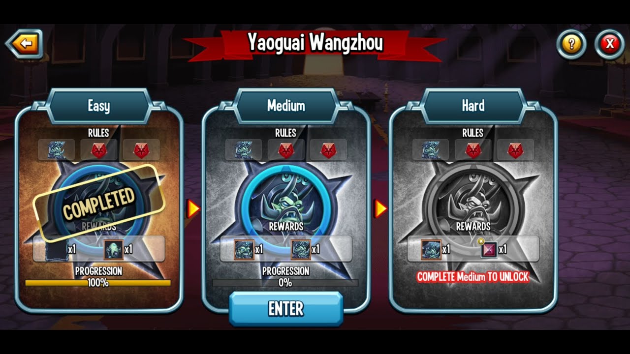 Monster Legends: Yaoguai Wangzhou Era Saga (Easy Floor)