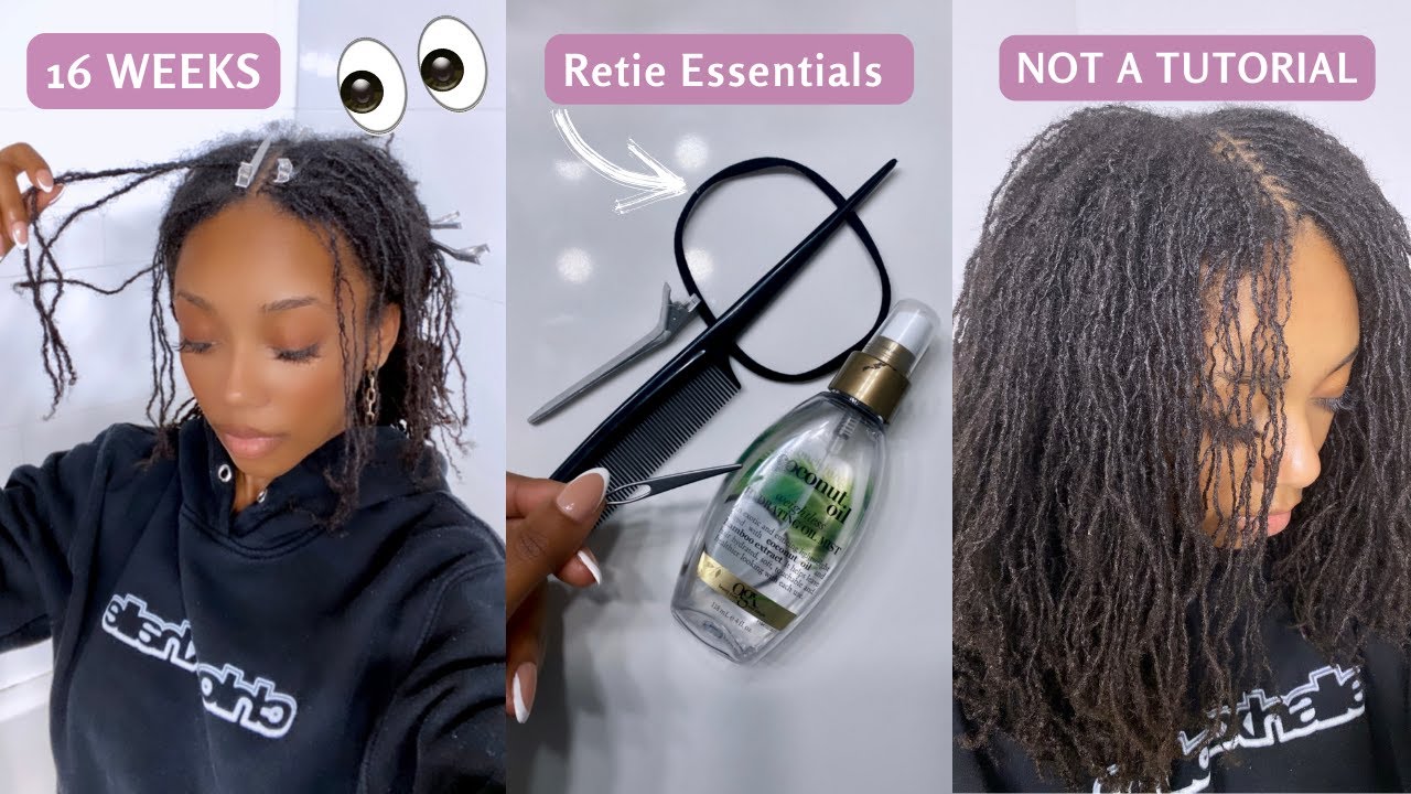 INTERLOCKING 16 WEEKS OF NEW GROWTH (4 point Rotation)😬 + Self Retie Essentials Haul | TyKara Ann