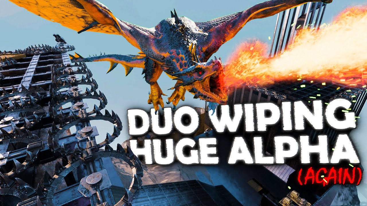 THE BEST DUO RAID On The BIGGEST WYVERN SCAR BASE Of ARK Ascended PvP!!!