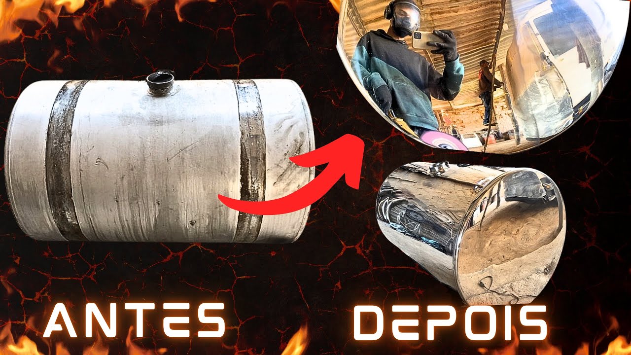 Como lixar e polir tanque de alumínio -Dica para deixar espelhado!!😍📸✨