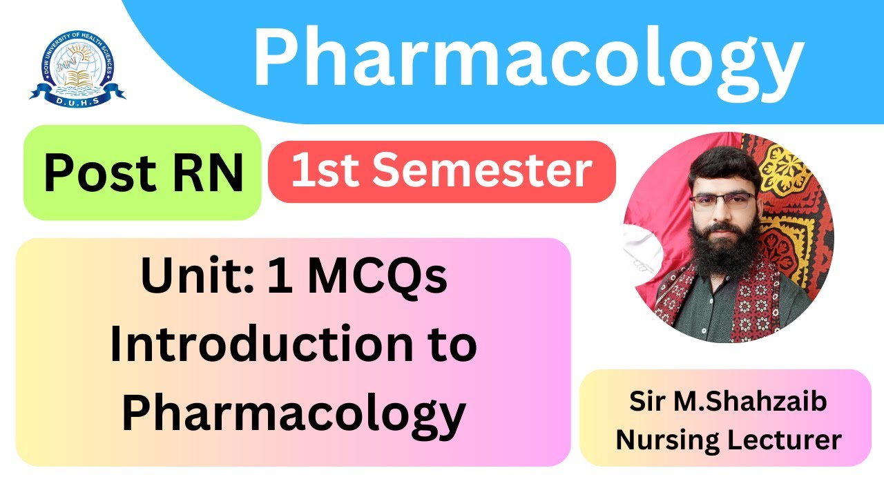 Post RN Pharmacology Unit:1 ( Introduction to Pharmacology ) MCQs for Exam Preparation