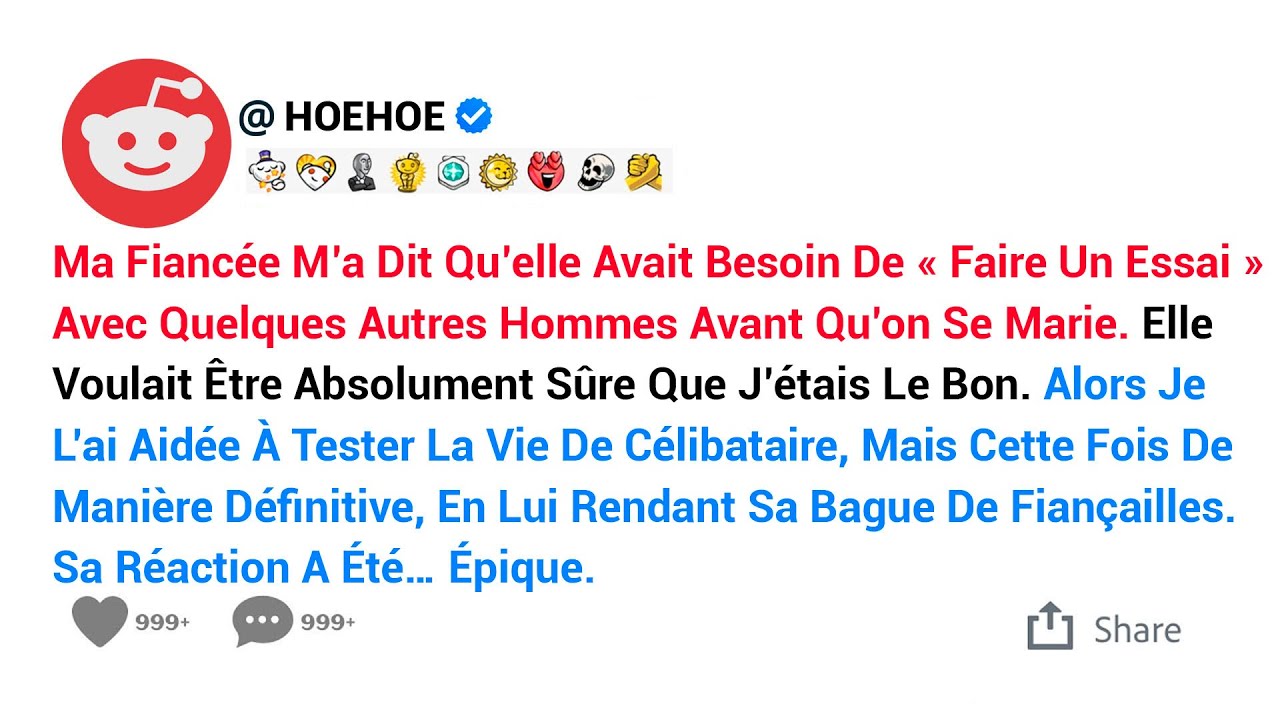 Ma Fiancée M’a Dit Qu’elle Avait Besoin De « Faire Un Essai » Avec Quelques Autres Hommes Avant....